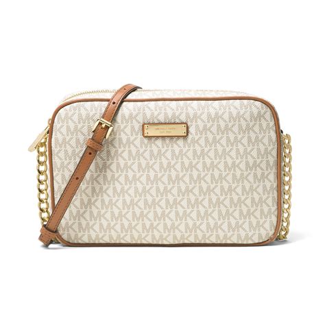 michael kors jet set large crossbody vanilla|Michael Kors wallet jet set.